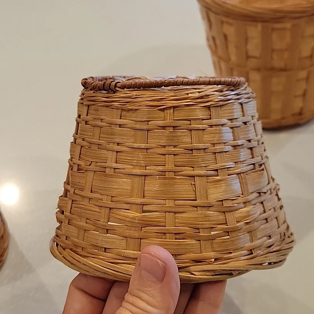 Handcrafted Vintage Woven Basket Trio Brown